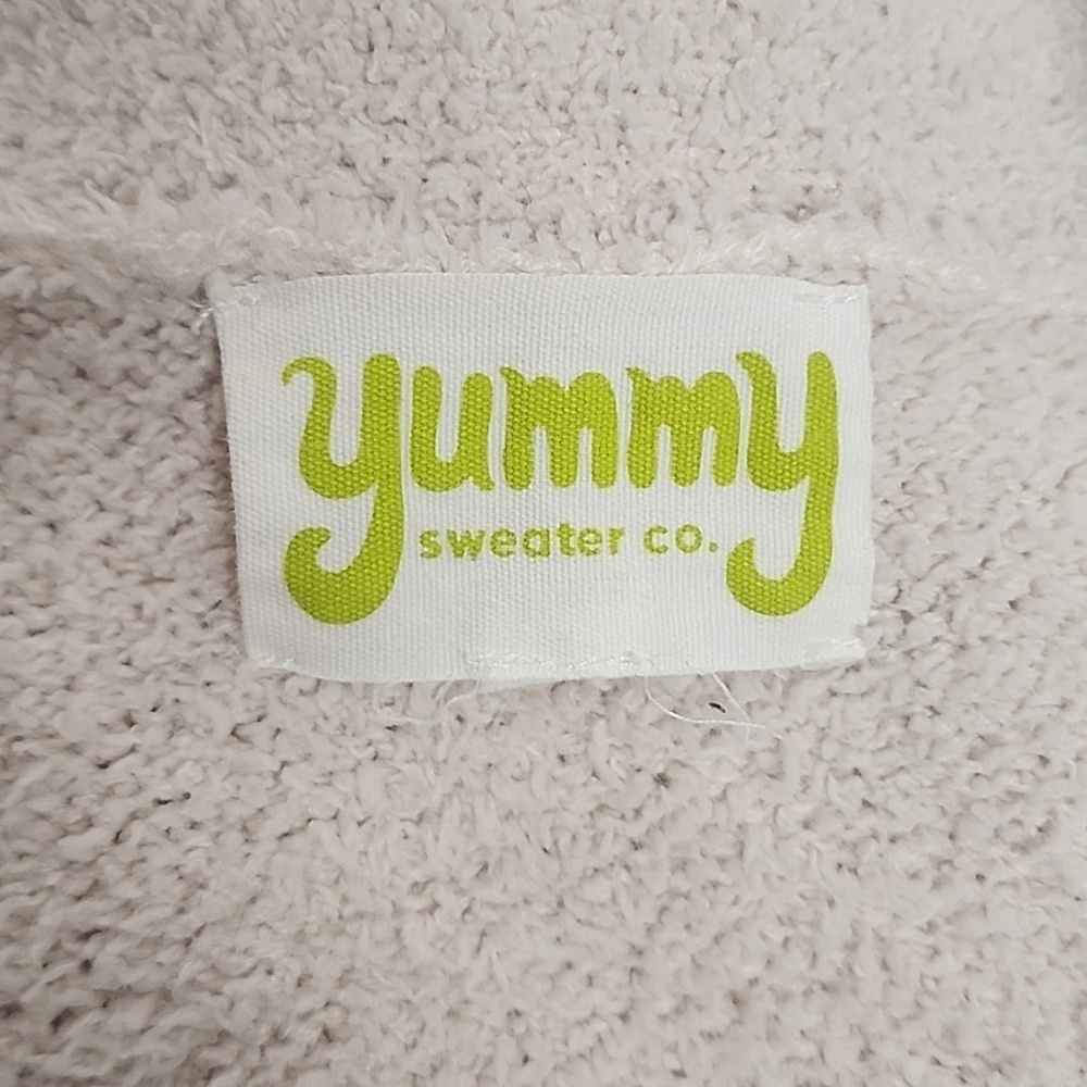 Cozy Comfy Cream Cardigan by Yummy Sweaters.  V-neck Button-Down Long Sleeve. - Picture 6 of 6